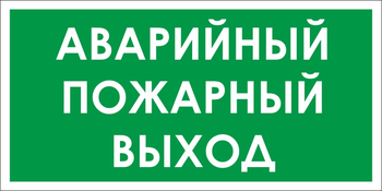 B59 аварийный пожарный выход (пластик, 300х150 мм) - Знаки безопасности - Вспомогательные таблички - Магазин охраны труда Протекторшоп