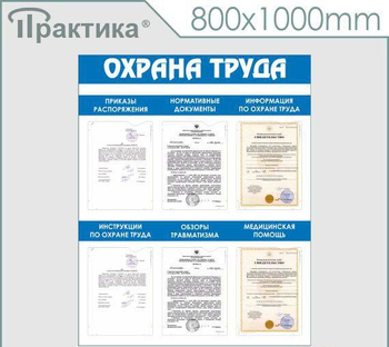 С101Стенд охрана труда (800х1000 мм, пластик ПВХ 3мм, Прямая печать на пластик) - Стенды - Стенды по охране труда - Магазин охраны труда Протекторшоп